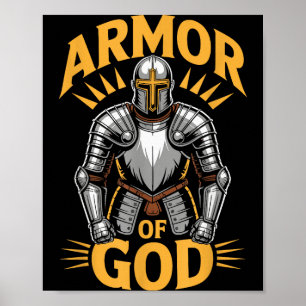 Poster Armadura De Deus Efésios 6 Guerreiro Cristão Fé S