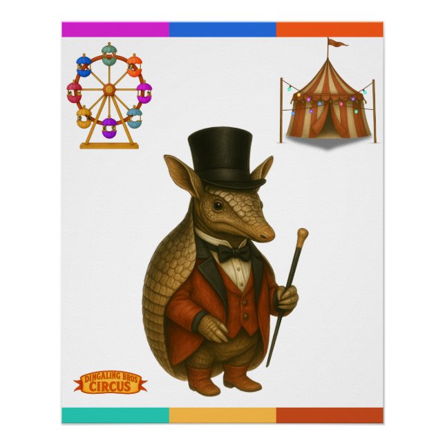 Pôster Armand, armadillo ringmaster (Frente)