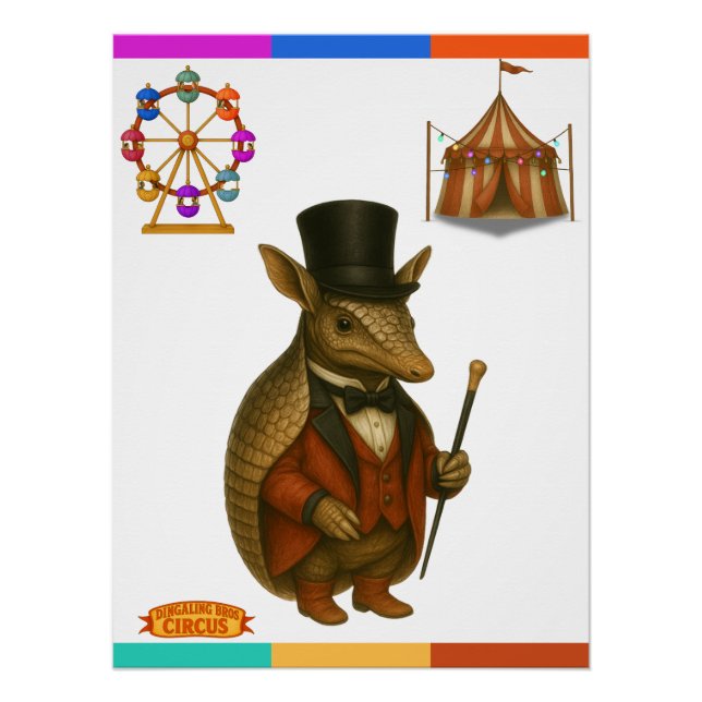 Pôster Armand, armadillo ringmaster (Frente)