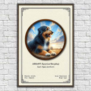 Poster Armant (Cão de Ovelha Egípcio) Série de Zoologia