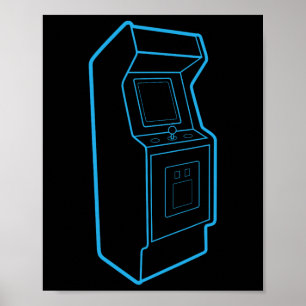 Poster Armário de arcade de videogame retrô