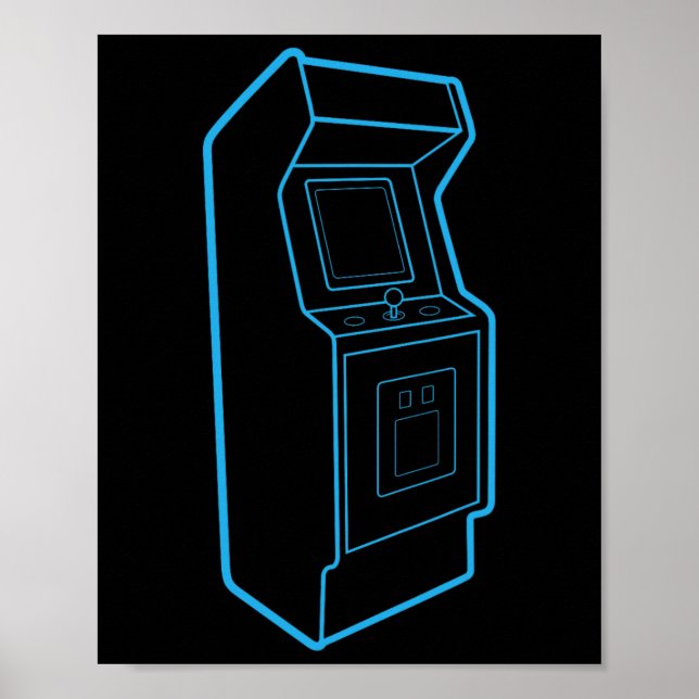 Poster Armário de arcade de videogame retrô (Frente)