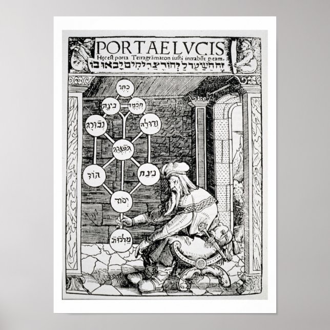 Poster Armário judeu segurando uma sépia, cópia de um i (Frente)