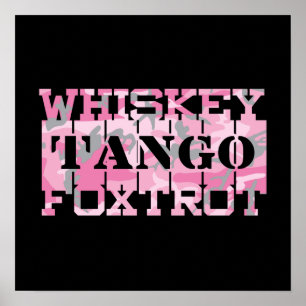 Poster Armário Whiskey Tango Foxtrot Pink Camo