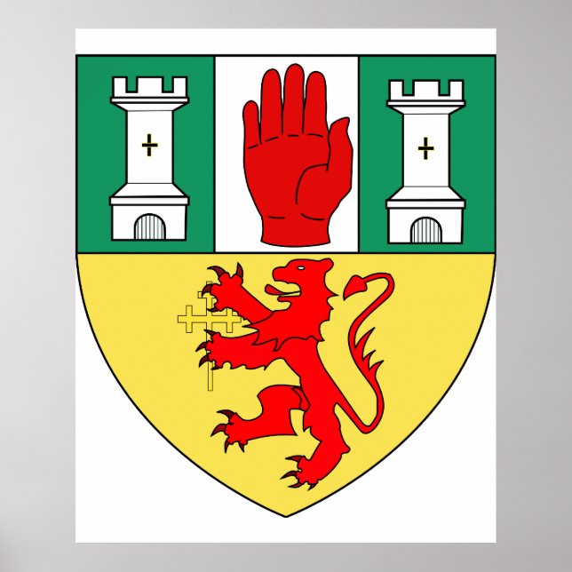 Pôster Armas Antrim, Irlanda (Frente)