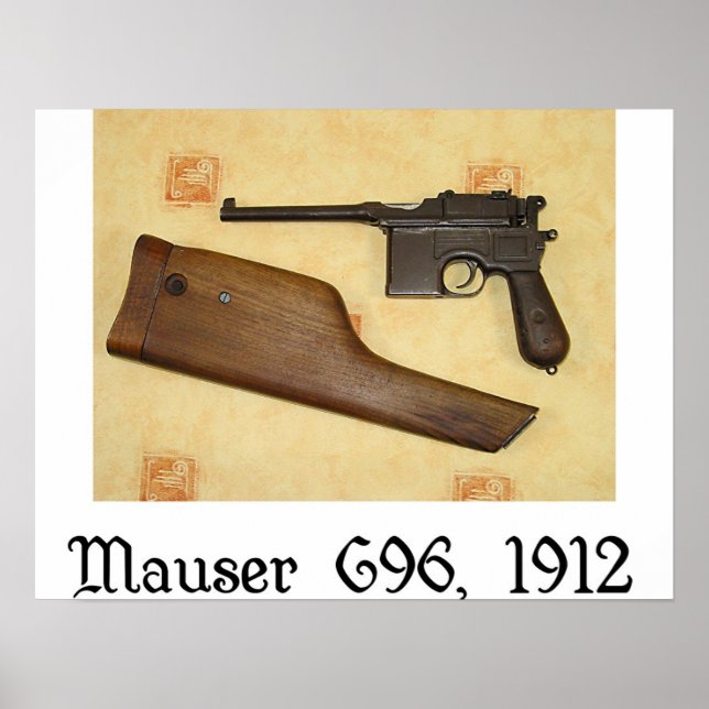 Poster armas clássicas - Mauser C96 (Frente)
