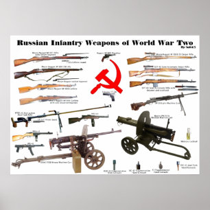 Pôster Armas da infantaria do russo de WW2