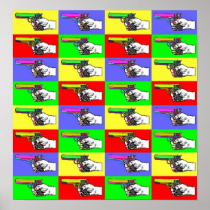 Pôster Armas do pop art