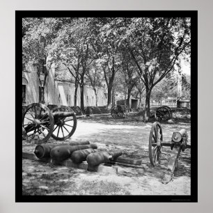 Poster Armas e munição de Blakely em Charleston 1865