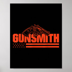 Poster Armas Patriotas Americanas Bandeira EUA Estilo Ret