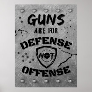Poster Armas São Para Defesa E Não Para Ofensa
