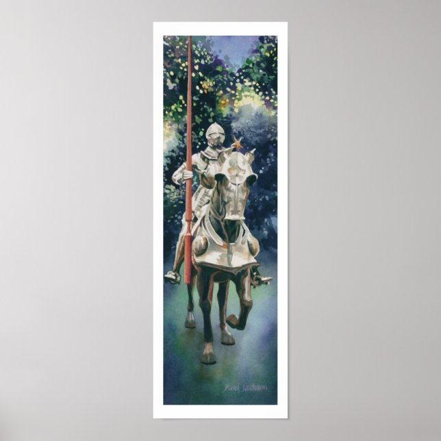 Poster "Armor Brilhante" Knight Watercolor (Frente)