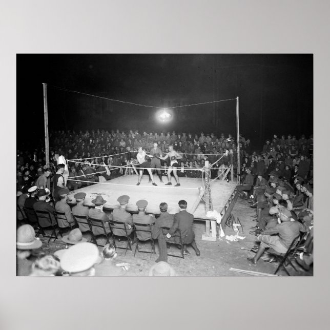 Pôster Army Boxing Match, 1920s (Frente)