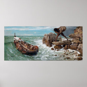 Poster Arnold Böcklin Odisseus e Polyphemus