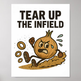 Poster Arodelas Engraçadas Vendem Luvas de Campo Interno