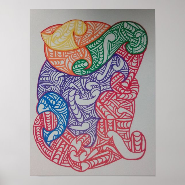 Poster Aroha Mai, design por RRW  (Frente)