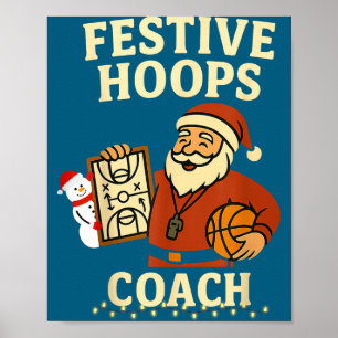 Poster Aroios argolas treinador basquete design para feri