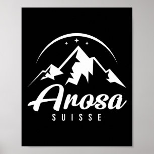 Poster Arosa Suiça Ski Resort Ski Snowboard