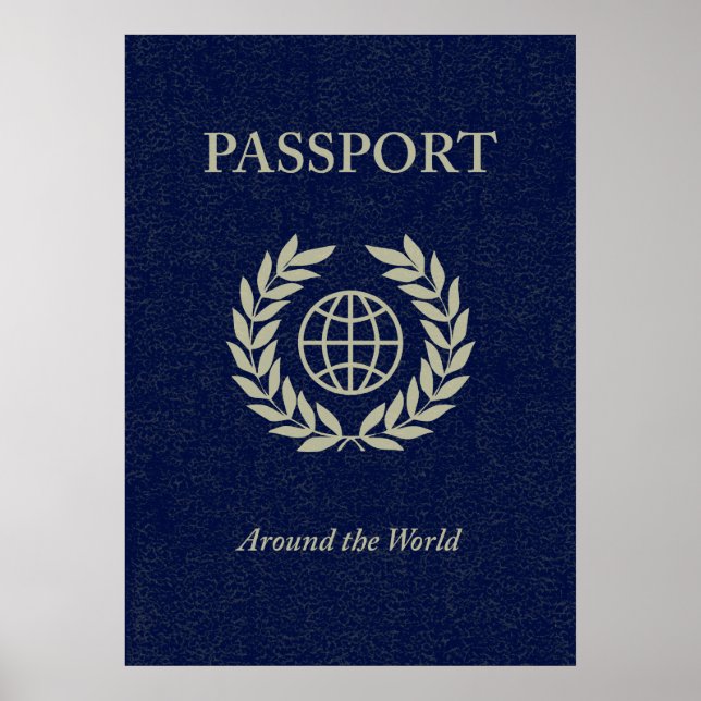 Pôster around the world : passport (Frente)