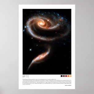Poster Arp 273 Galáxias Interagindo (Telescópio Hubble)