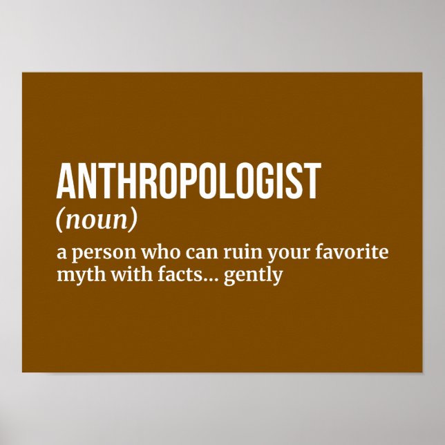 Poster Arqueologista e antropólogo - Definição Engraçada (Frente)