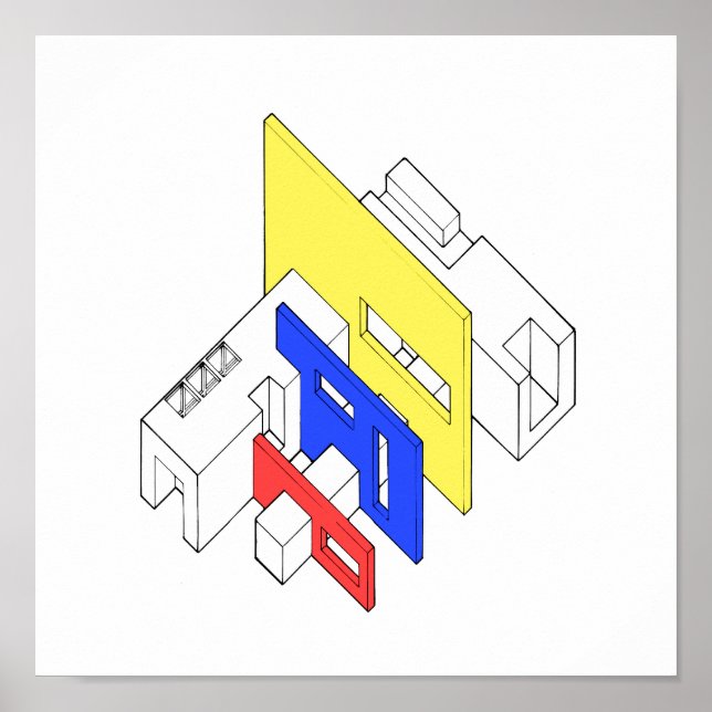 Pôster Arqui de cores triplas (Frente)