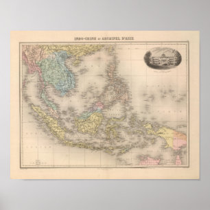 Pôster Arquipélago de Indochina de Ásia