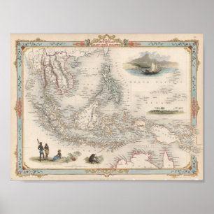 Pôster Arquipélago Malaio ou Ilhas da Índia Oriental