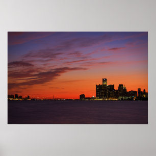 Poster Arquitectura da cidade #0652 de Detroit