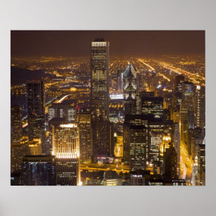 Pôster Arquitectura da cidade de Chicago do centro