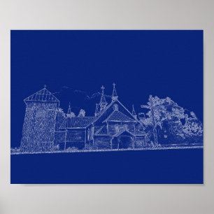 Poster Arquiteto bielorrusso Porechye Parecca católico