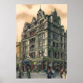 Pôster Arquitetura Antiga Hotel Queens Leicester Square