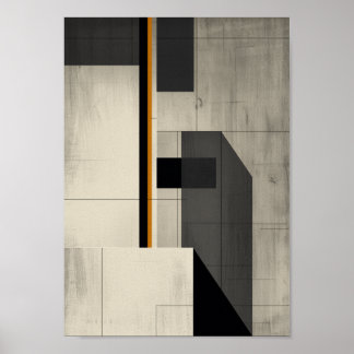 Poster Arquitetura Brutalista Arte de Parede Minimalista