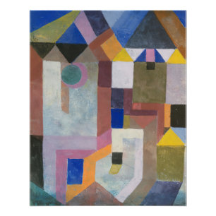 Pôster Arquitetura Colorida de Paul Klee