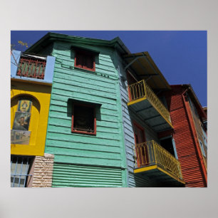 Pôster Arquitetura colorida do bairro La Boca