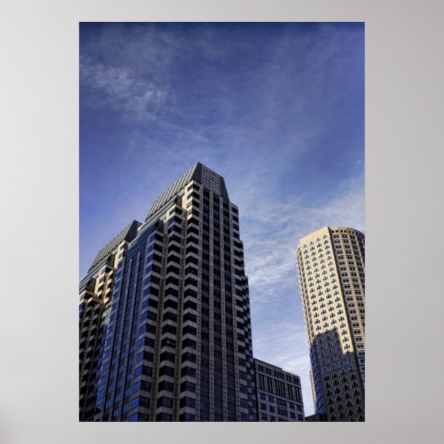 Pôster Arquitetura de Boston centro (Frente)