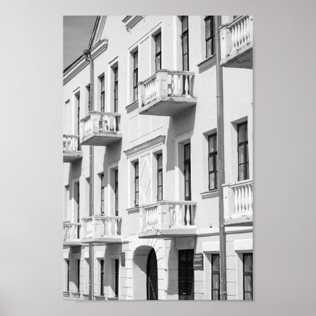 Poster Arquitetura de Cidade de Mola Bielorrussa (Frente)
