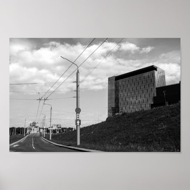 Poster Arquitetura de Exibição de Cidade de Belarus Grodn (Frente)