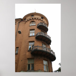 Poster Arquitetura de Helsinki Turret: Art Nouveau