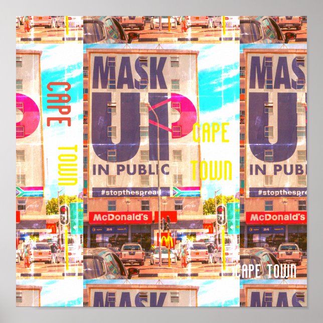 Poster Arquitetura de paisagem urbana da Cidade do Cabo n (Frente)