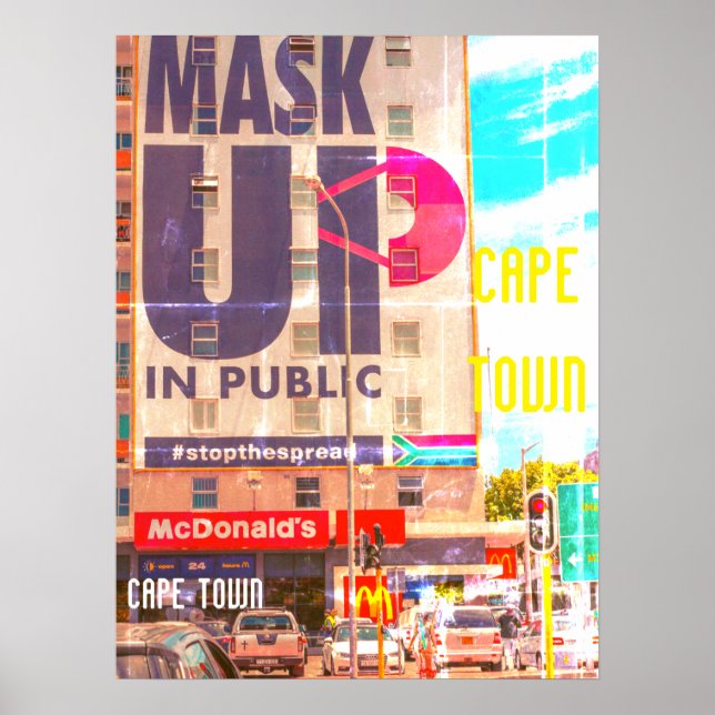 Poster Arquitetura de paisagem urbana da Cidade do Cabo n (Frente)