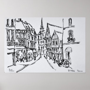 Pôster Arquitetura  Dinan, Brittany, França