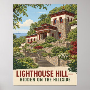 Poster Arquitetura do Jardim do Lighthouse Hill