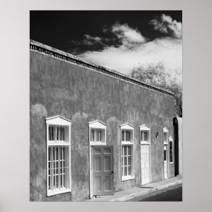 Pôster arquitetura estilo territorial, Santa Fe, Novo