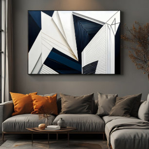 Poster Arquitetura Geométrica Abstrata Moderna