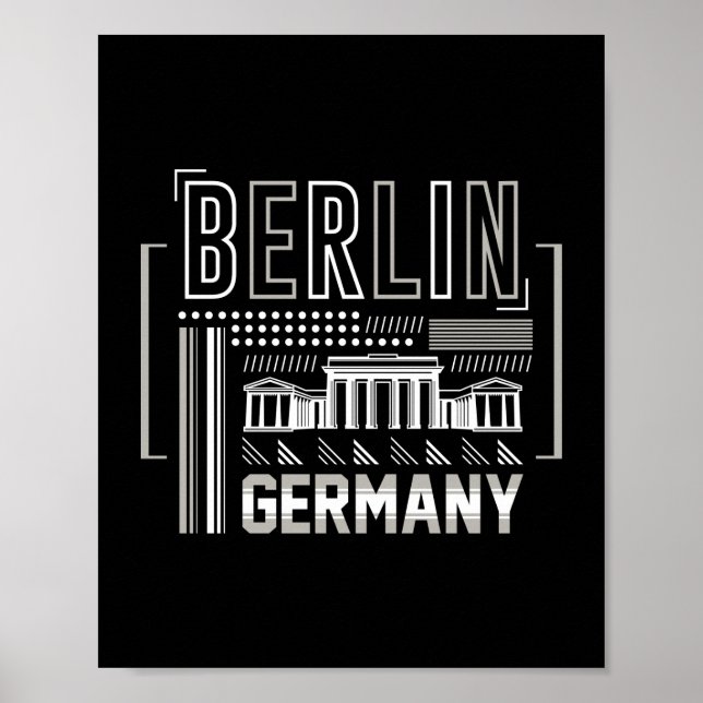 Poster Arquitetura Moderna Berlim Alemanha Gráfico (Frente)