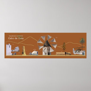 Poster Arquitetura Tradicional em Cabo de Gata (Almería)