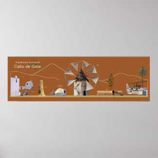 Poster Arquitetura Tradicional em Cabo de Gata (Almería)