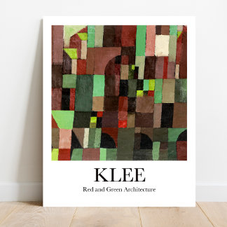 Poster Arquitetura vermelha e verde de Paul Klee