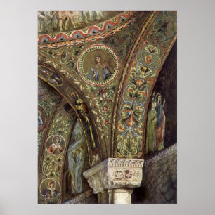 Pôster Arquitetura Vintage, Arco Decorativo em uma Igreja
